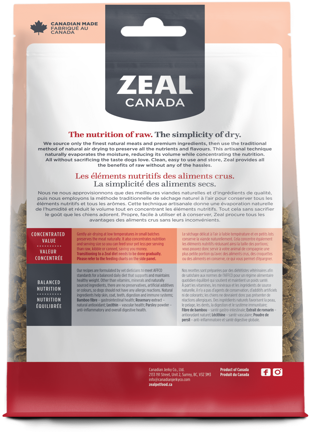Zeal Canada - Gently Air-Dried Beef (For Dogs)